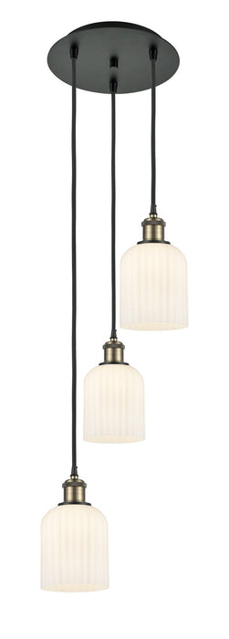 Innovations 113B-3P-BAB-G559-5GWH Three Light Pendant, Black Antique Brass