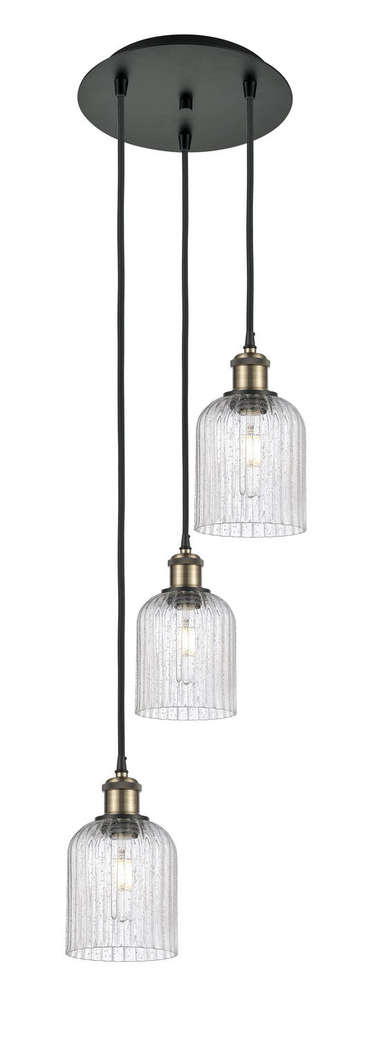 Innovations 113B-3P-BAB-G559-5SDY Three Light Pendant, Black Antique Brass