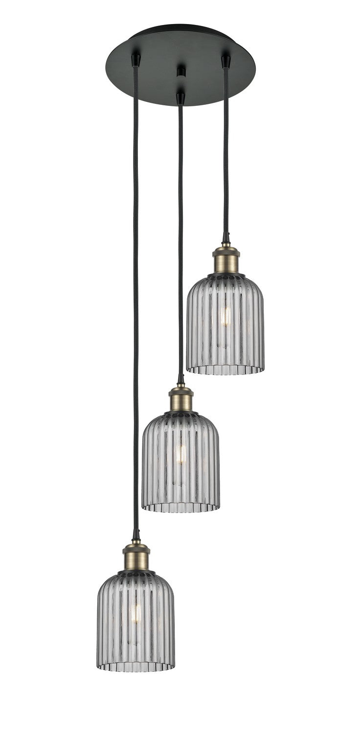 Innovations 113B-3P-BAB-G559-5SM Three Light Pendant, Black Antique Brass