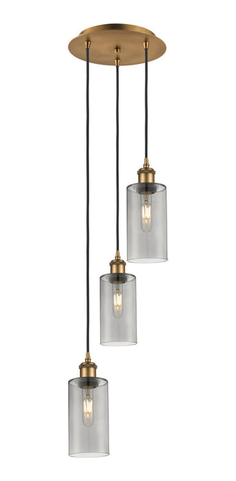 Innovations 113B-3P-BB-G434-7SM Three Light Pendant, Brushed Brass