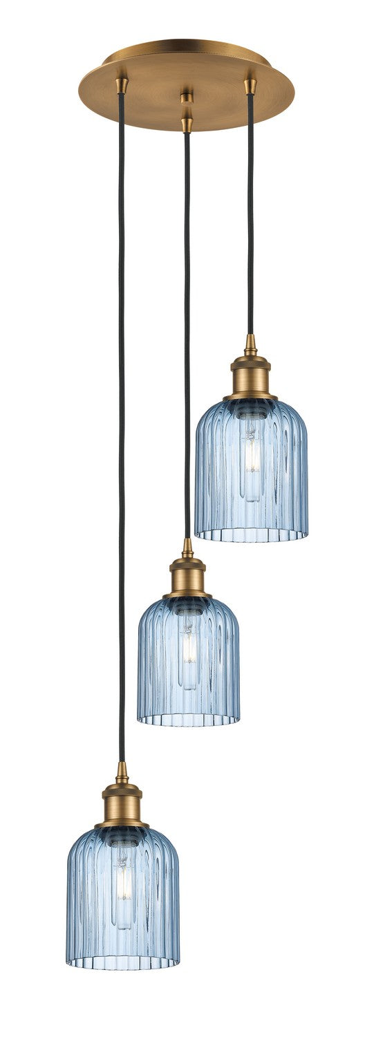 Innovations 113B-3P-BB-G559-5BL Three Light Pendant, Brushed Brass