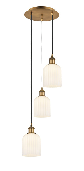 Innovations 113B-3P-BB-G559-5GWH Three Light Pendant, Brushed Brass
