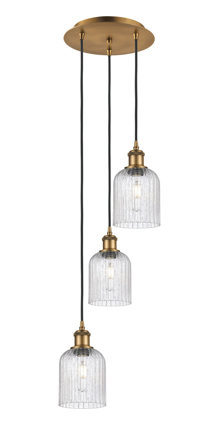 Innovations 113B-3P-BB-G559-5SDY Three Light Pendant, Brushed Brass