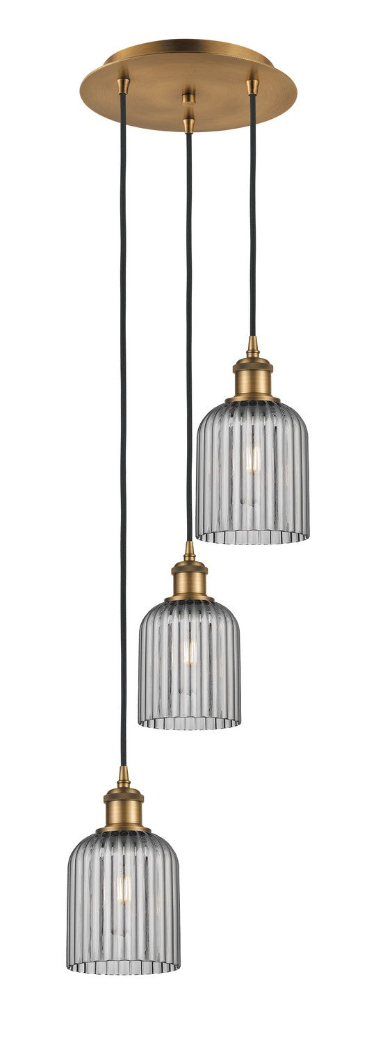 Innovations 113B-3P-BB-G559-5SM Three Light Pendant, Brushed Brass