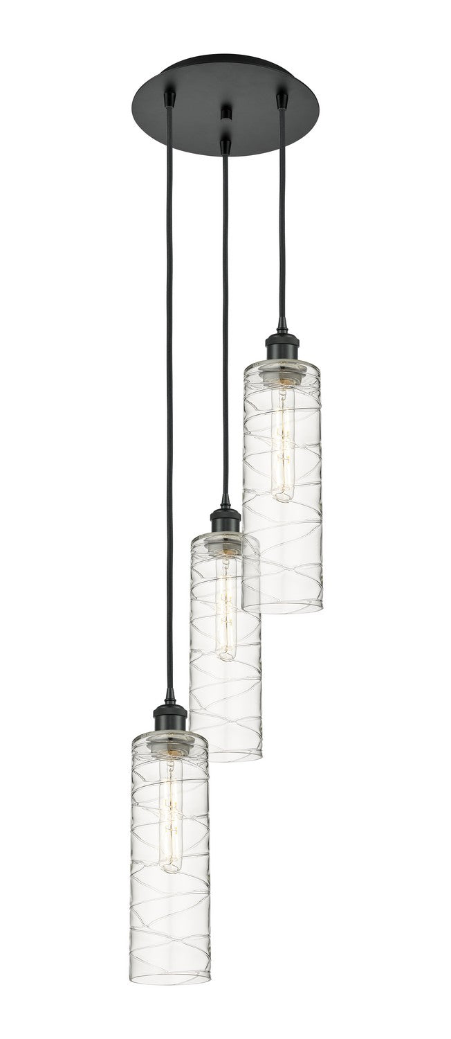 Innovations 113B-3P-BK-G434-12DE Three Light Pendant, Matte Black
