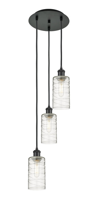 Innovations 113B-3P-BK-G434-7DE Three Light Pendant, Matte Black
