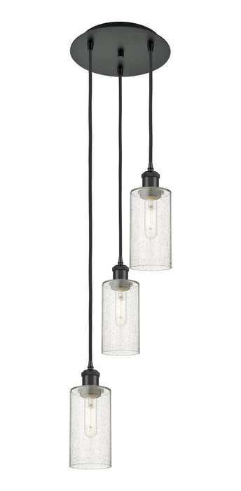 Innovations 113B-3P-BK-G434-7SDY Three Light Pendant, Matte Black