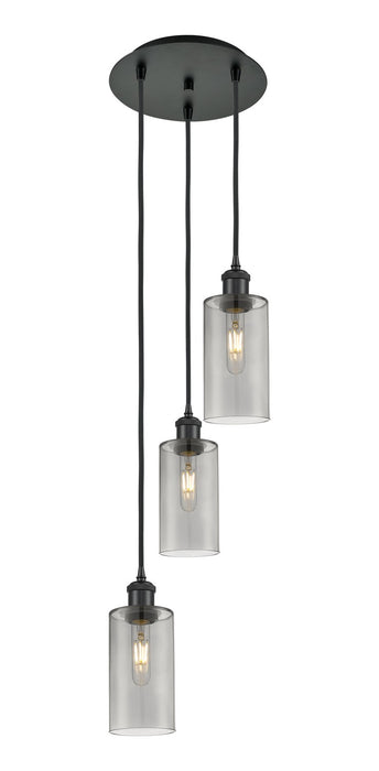 Innovations 113B-3P-BK-G434-7SM Three Light Pendant, Matte Black