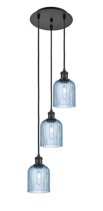 Innovations 113B-3P-BK-G559-5BL Three Light Pendant, Matte Black