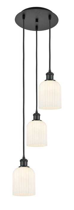 Innovations 113B-3P-BK-G559-5GWH Three Light Pendant, Matte Black