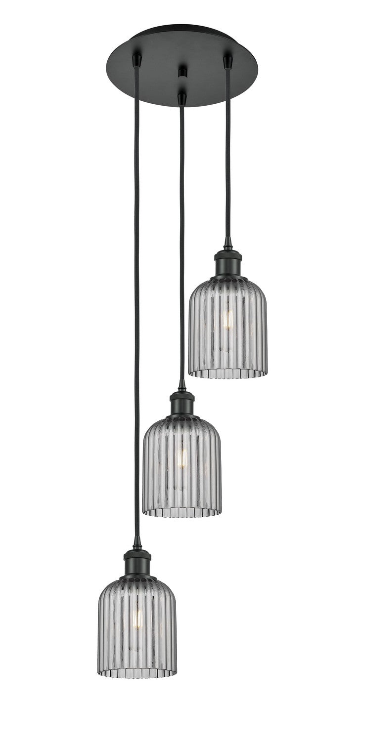 Innovations 113B-3P-BK-G559-5SM Three Light Pendant, Matte Black