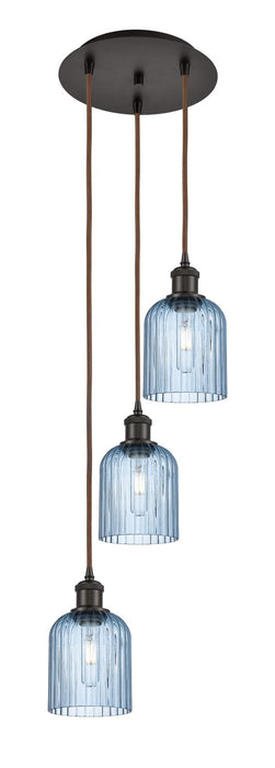 Innovations 113B-3P-OB-G559-5BL Three Light Pendant, Oil Rubbed Bronze