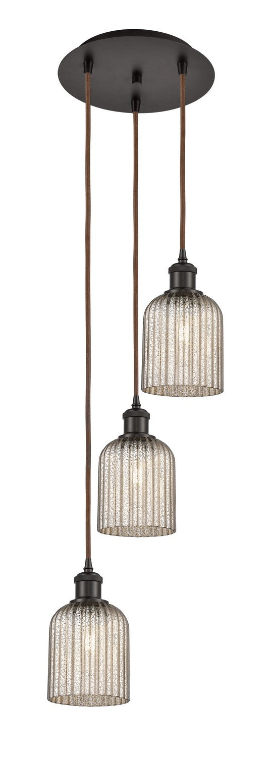 Innovations 113B-3P-OB-G559-5ME Three Light Pendant, Oil Rubbed Bronze