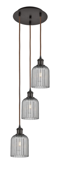 Innovations 113B-3P-OB-G559-5SM Three Light Pendant, Oil Rubbed Bronze