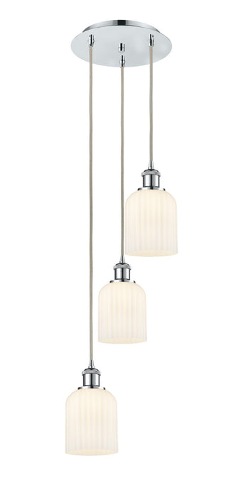 Innovations 113B-3P-PC-G559-5GWH Three Light Pendant, Polished Chrome