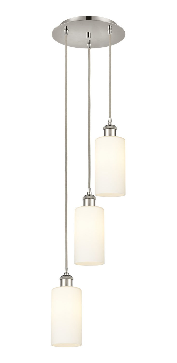 Innovations 113B-3P-PN-G434-7WH Three Light Pendant, Polished Nickel