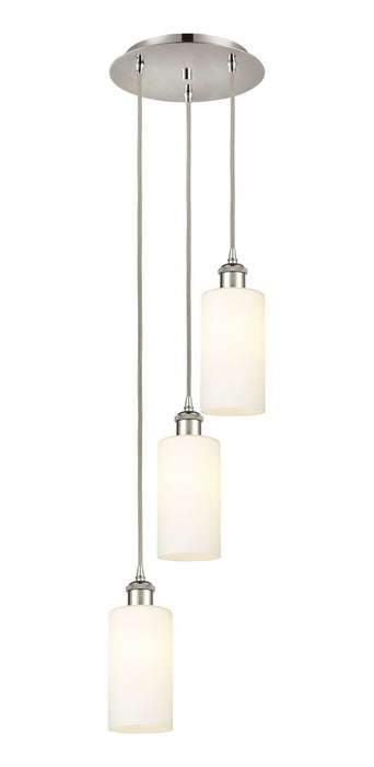 Innovations 113B-3P-PN-G434-7WH Three Light Pendant, Polished Nickel