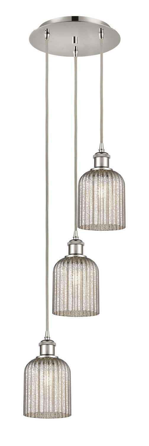 Innovations 113B-3P-PN-G559-5ME Three Light Pendant, Polished Nickel
