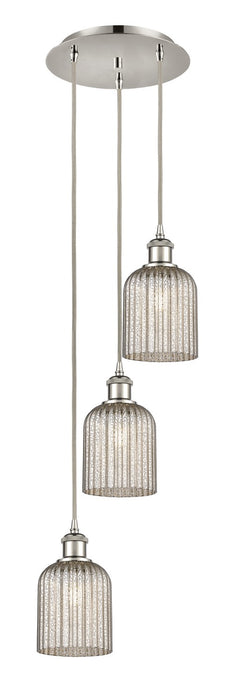 Innovations 113B-3P-PN-G559-5ME Three Light Pendant, Polished Nickel