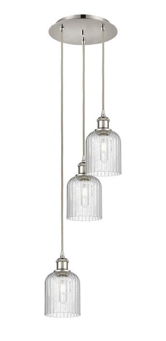 Innovations 113B-3P-PN-G559-5SDY Three Light Pendant, Polished Nickel