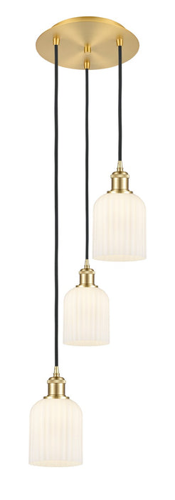 Innovations 113B-3P-SG-G559-5GWH Three Light Pendant, Satin Gold