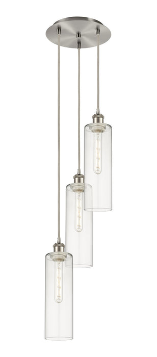 Innovations 113B-3P-SN-G434-12CL Three Light Pendant, Brushed Satin Nickel
