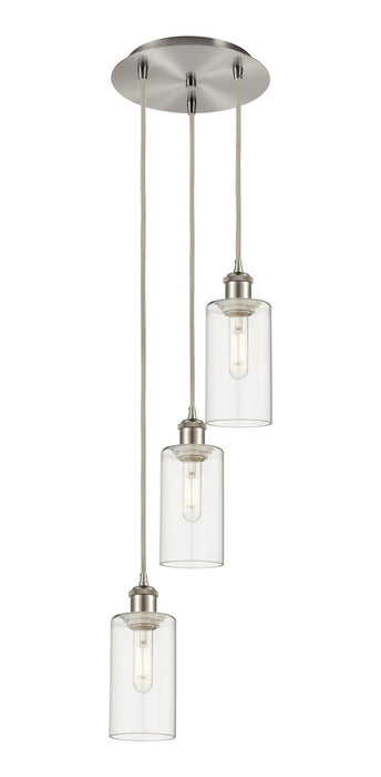 Innovations 113B-3P-SN-G434-7CL Three Light Pendant, Brushed Satin Nickel