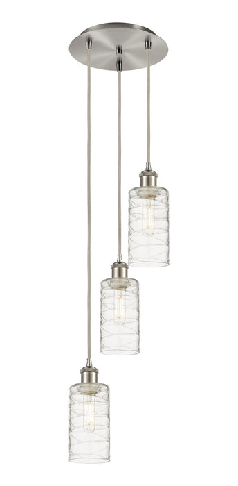 Innovations 113B-3P-SN-G434-7DE Three Light Pendant, Brushed Satin Nickel