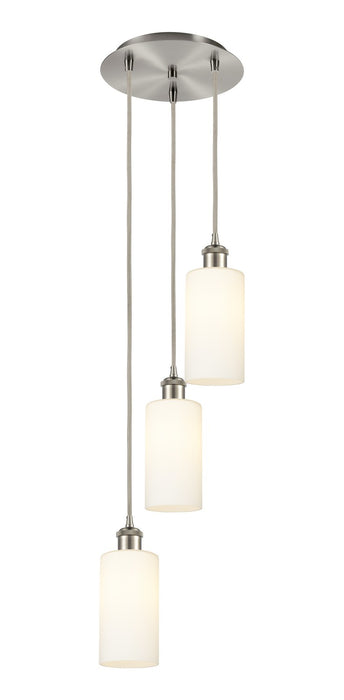 Innovations 113B-3P-SN-G434-7WH Three Light Pendant, Brushed Satin Nickel
