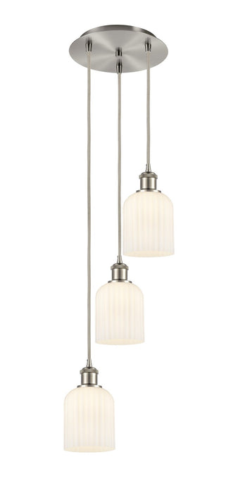 Innovations 113B-3P-SN-G559-5GWH Three Light Pendant, Brushed Satin Nickel