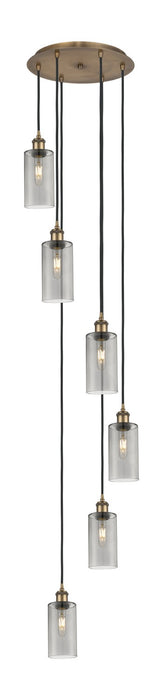Innovations 116B-6P-BB-G434-7SM Six Light Pendant, Brushed Brass