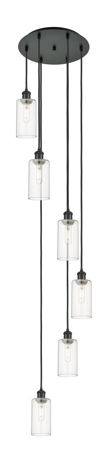 Innovations 116B-6P-BK-G434-7CL Six Light Pendant, Matte Black