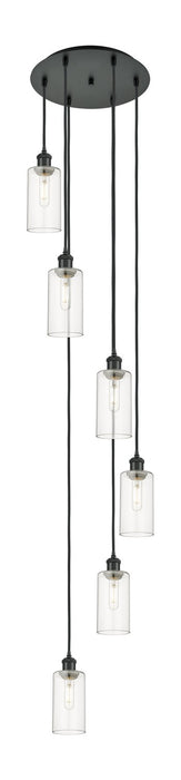 Innovations 116B-6P-BK-G434-7CL Six Light Pendant, Matte Black