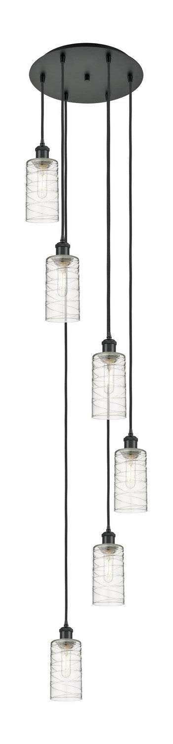 Innovations 116B-6P-BK-G434-7DE Six Light Pendant, Matte Black