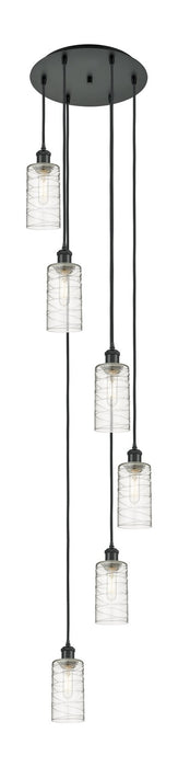 Innovations 116B-6P-BK-G434-7DE Six Light Pendant, Matte Black