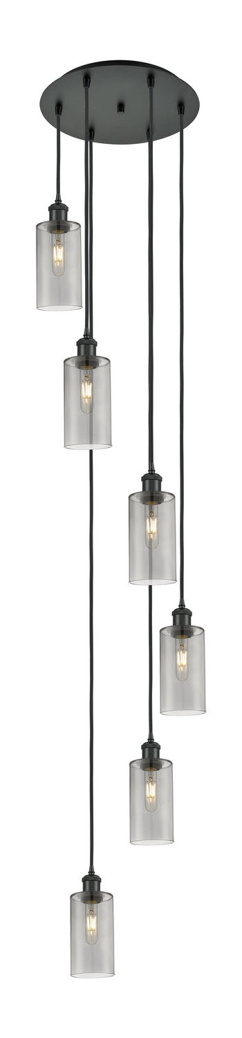 Innovations 116B-6P-BK-G434-7SM Six Light Pendant, Matte Black