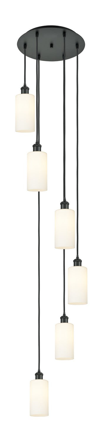 Innovations 116B-6P-BK-G434-7WH Six Light Pendant, Matte Black