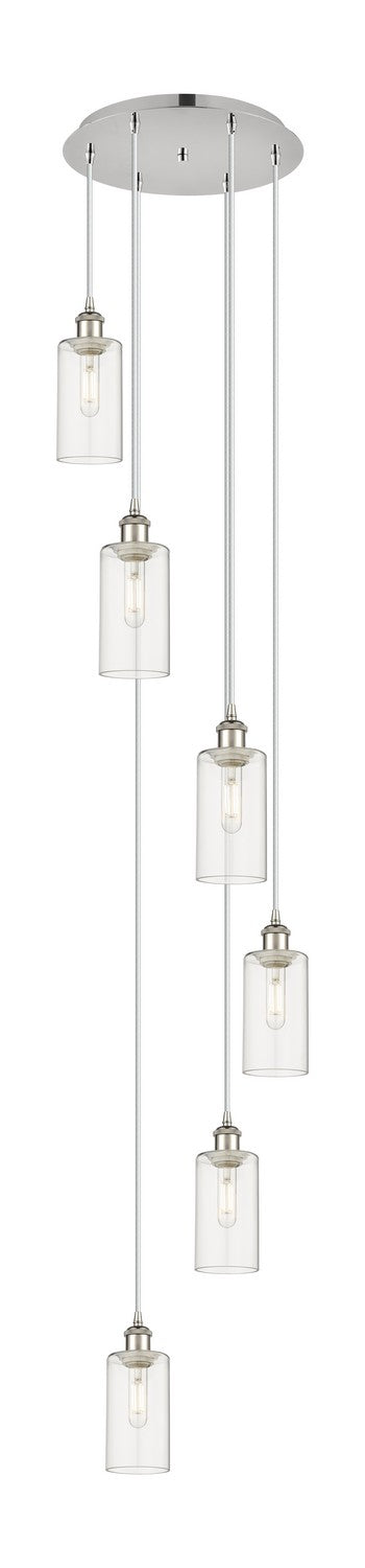 Innovations 116B-6P-PN-G434-7CL Six Light Pendant, Polished Nickel