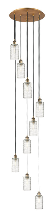 Innovations 119B-9P-BB-G434-7DE Nine Light Pendant, Brushed Brass
