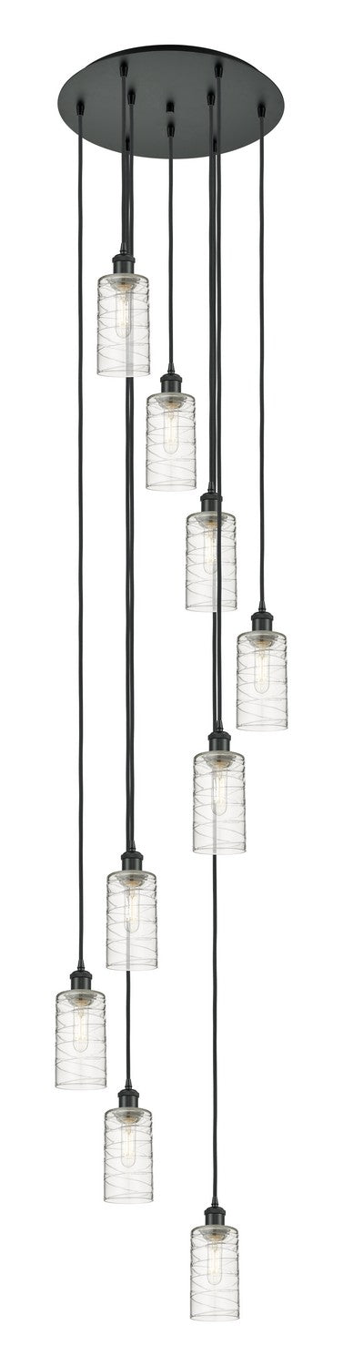Innovations 119B-9P-BK-G434-7DE Nine Light Pendant, Matte Black