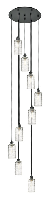Innovations 119B-9P-BK-G434-7DE Nine Light Pendant, Matte Black