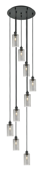 Innovations 119B-9P-BK-G434-7SM Nine Light Pendant, Matte Black