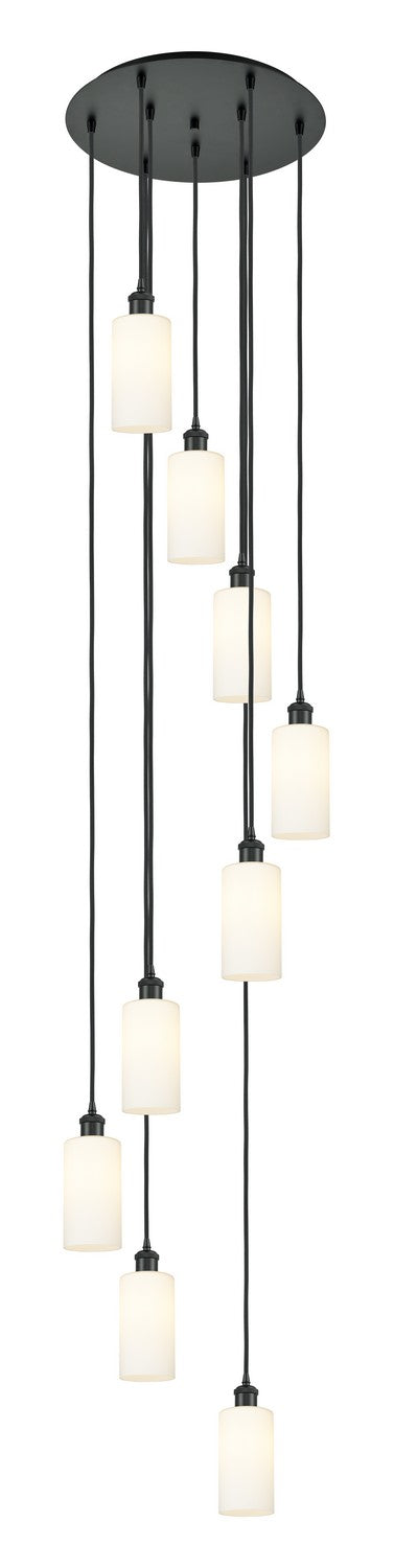 Innovations 119B-9P-BK-G434-7WH Nine Light Pendant, Matte Black