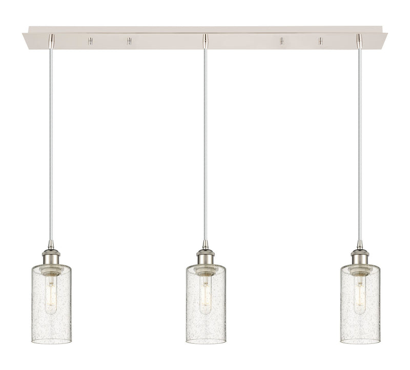 Innovations 123B-3P-PN-G434-7SDY Three Light Linear Pendant, Polished Nickel
