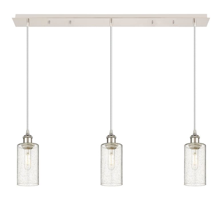 Innovations 123B-3P-PN-G434-7SDY Three Light Linear Pendant, Polished Nickel