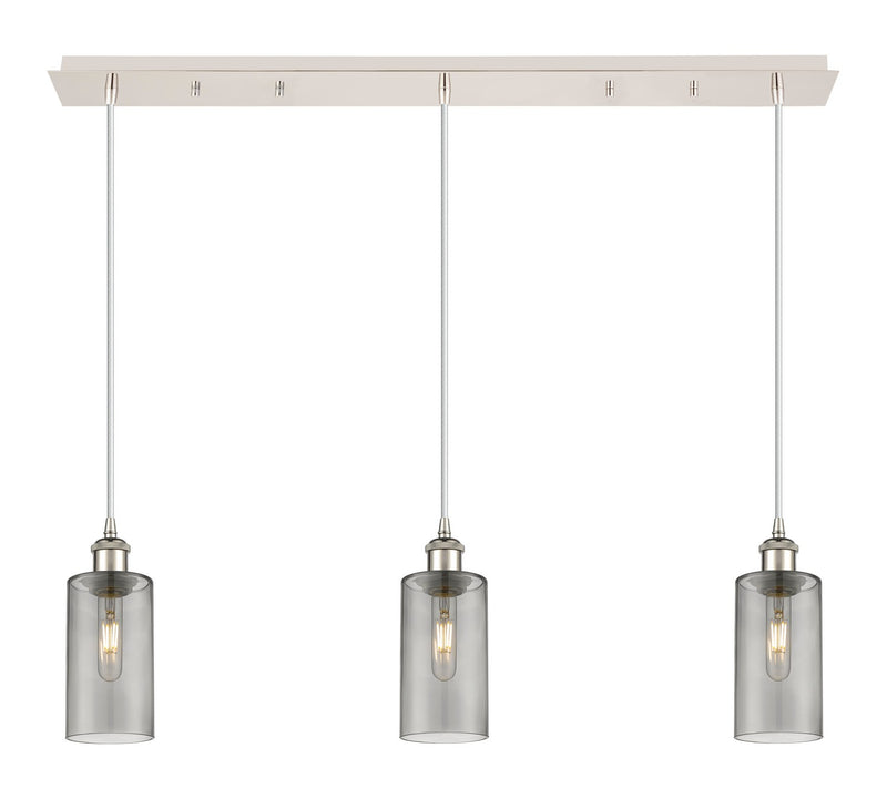 Innovations 123B-3P-PN-G434-7SM Three Light Linear Pendant, Polished Nickel