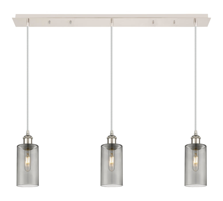 Innovations 123B-3P-PN-G434-7SM Three Light Linear Pendant, Polished Nickel