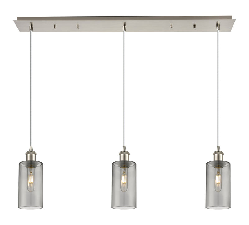 Innovations 123B-3P-SN-G434-7SM Three Light Linear Pendant, Brushed Satin Nickel