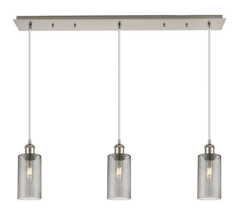 Innovations 123B-3P-SN-G434-7SM Three Light Linear Pendant, Brushed Satin Nickel