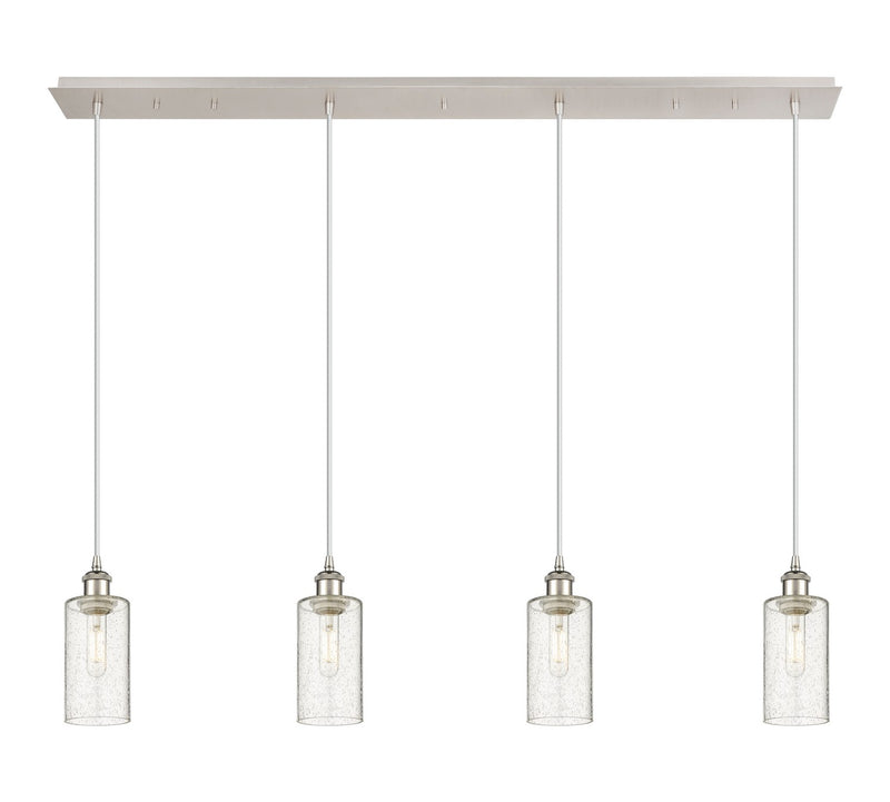 Innovations 124B-4P-PN-G434-7SDY Four Light Linear Pendant, Polished Nickel